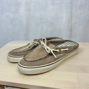 SPERRY TOP SIDER‎ Boat Shoe Slip Ons Women's 7 Tan Causal Summer Trendy Leather